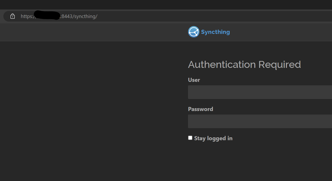 syncthing 的 WebUI